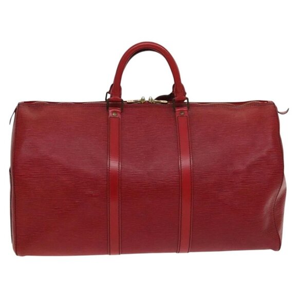 LOUIS VUITTON Epi Keepall 50 Boston Bag Red - Picture 2 of 16